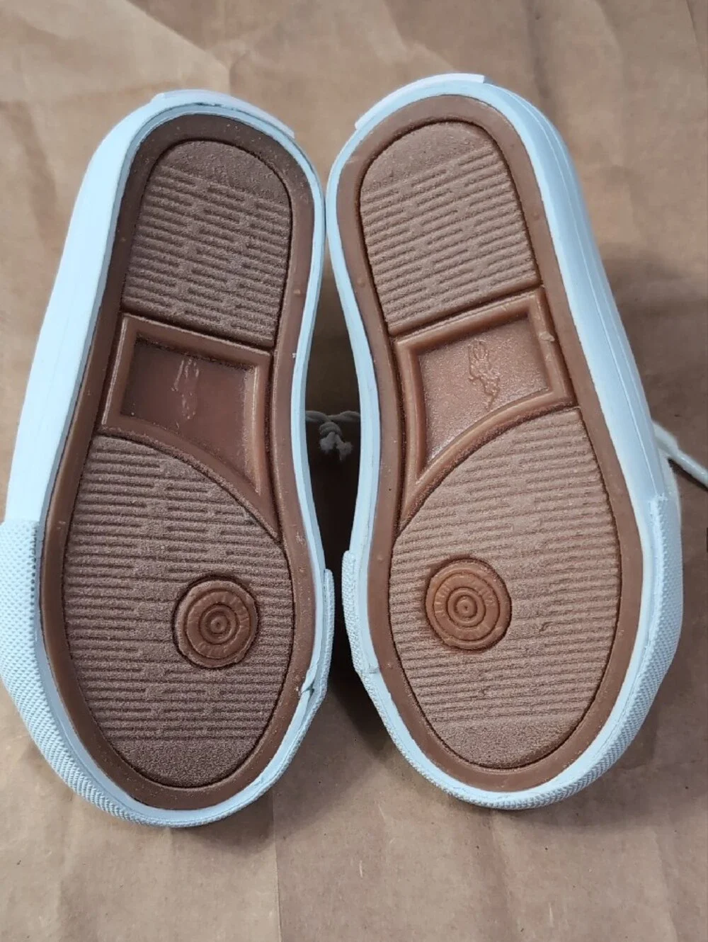Polo by Ralph Lauren White Sneakers with Light Pink Accents - Kids